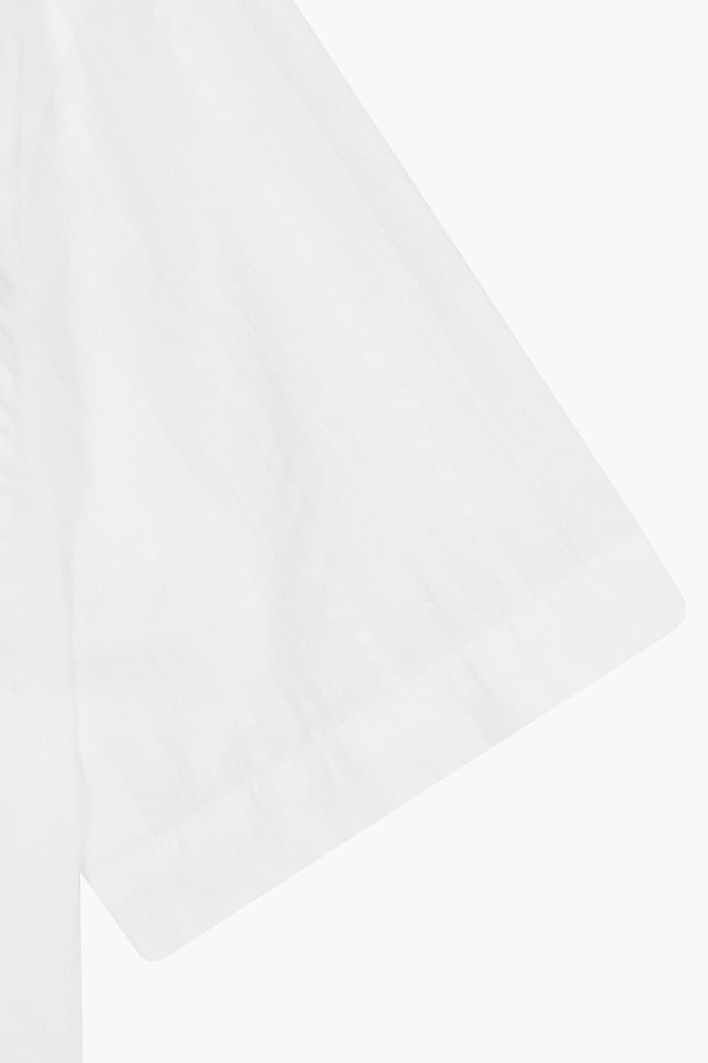 코튼 포켓 테일러드 카라 509 화이트 반소매 셔츠