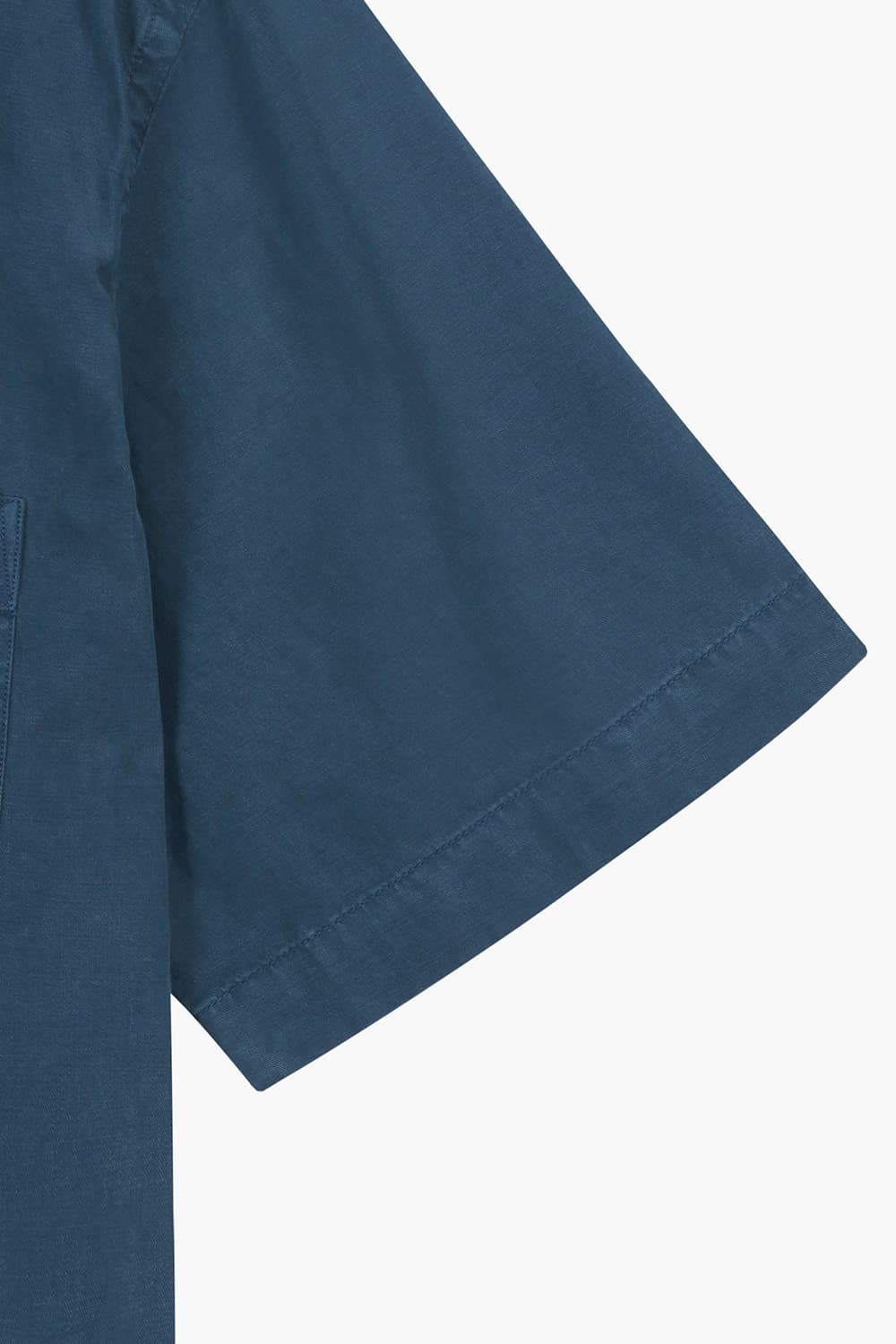 면 혼방 포켓 테일러드 카라 506 네이비 반소매 셔츠