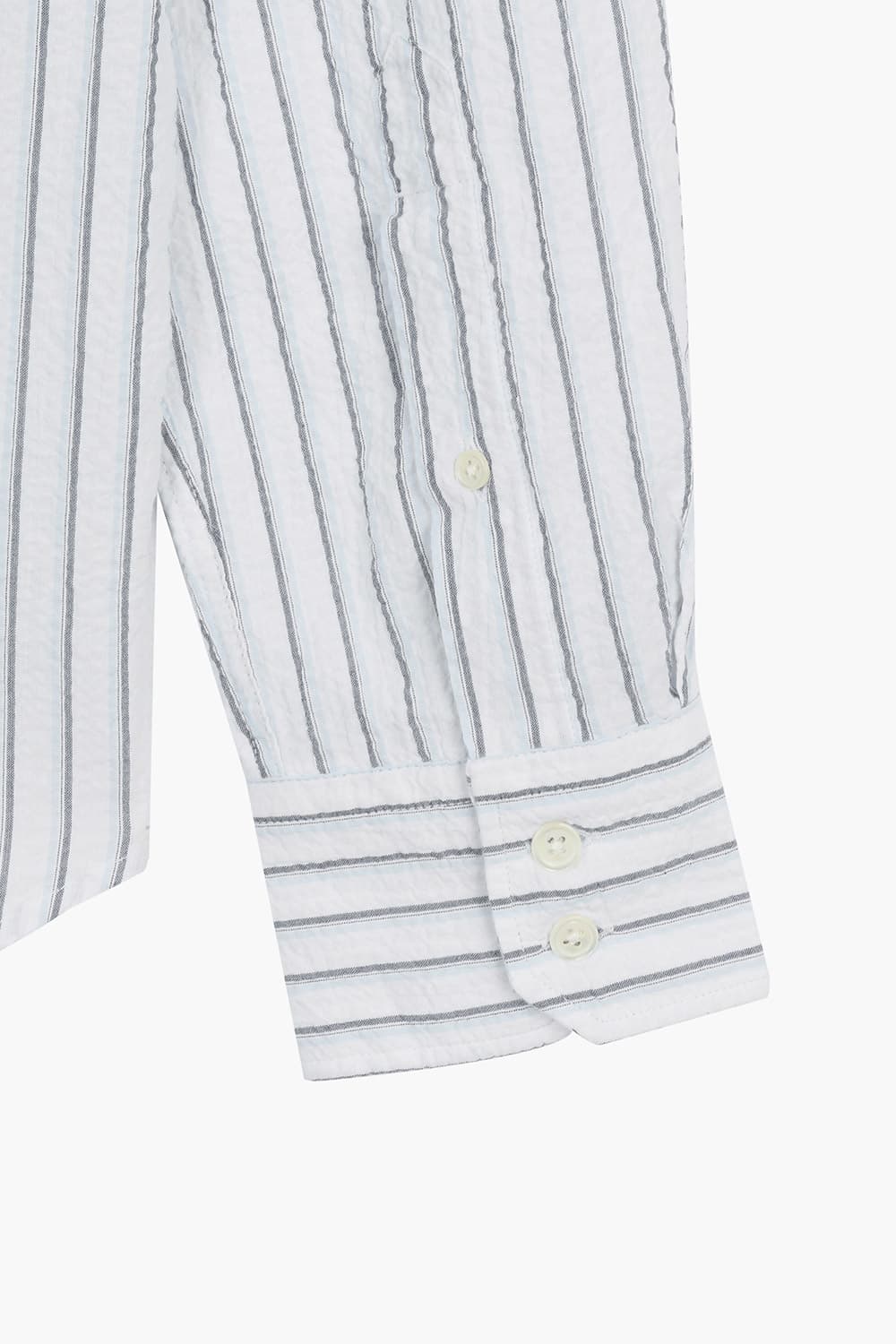 PAUL 코튼 스트라이프 포켓 112 라이트블루 셔츠