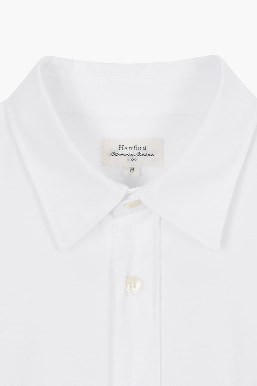 PATROL 면 혼방 버튼 다운 투 포켓 111 화이트 셔츠