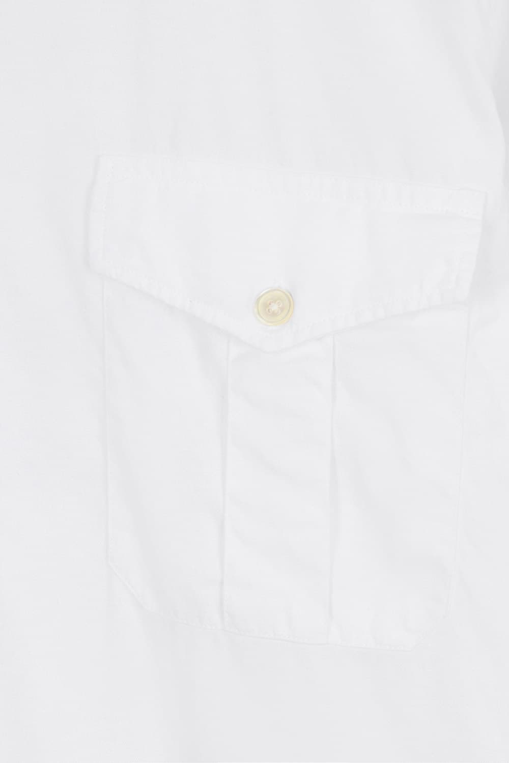 PATROL 면 혼방 버튼 다운 투 포켓 111 화이트 셔츠