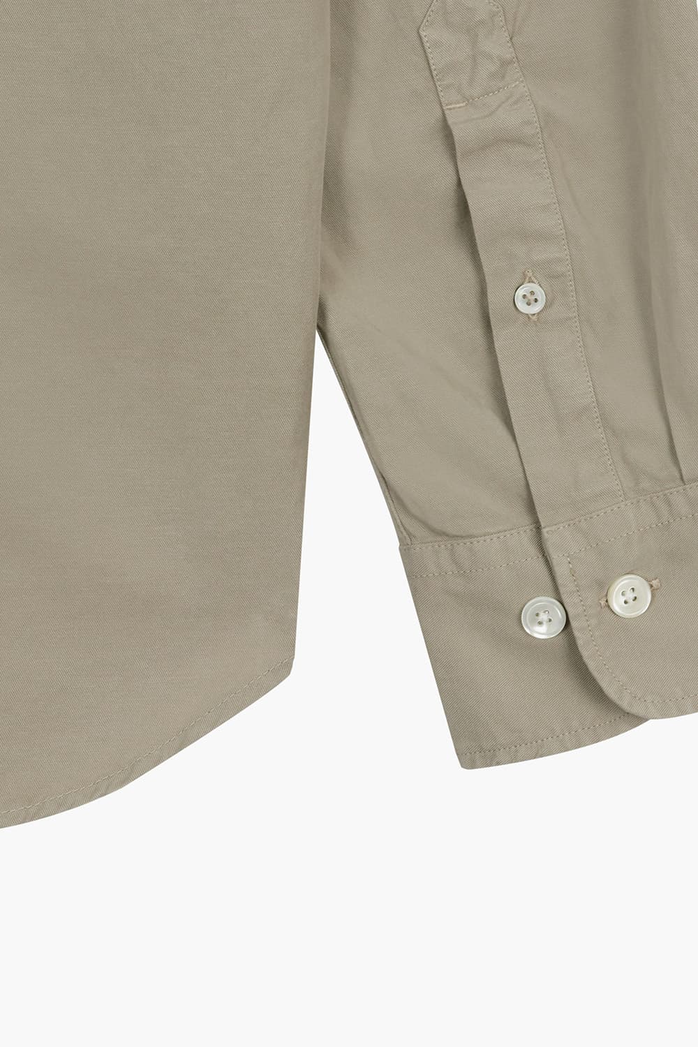 PATROL 면 혼방 버튼 다운 투 포켓 110 라이트카키 셔츠
