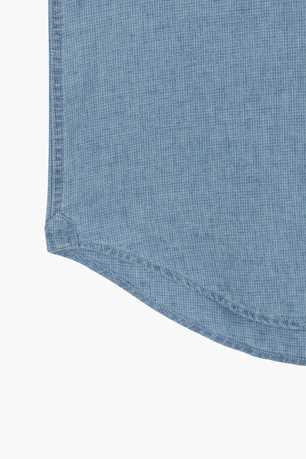 린넨 혼방 포켓 블루 셔츠