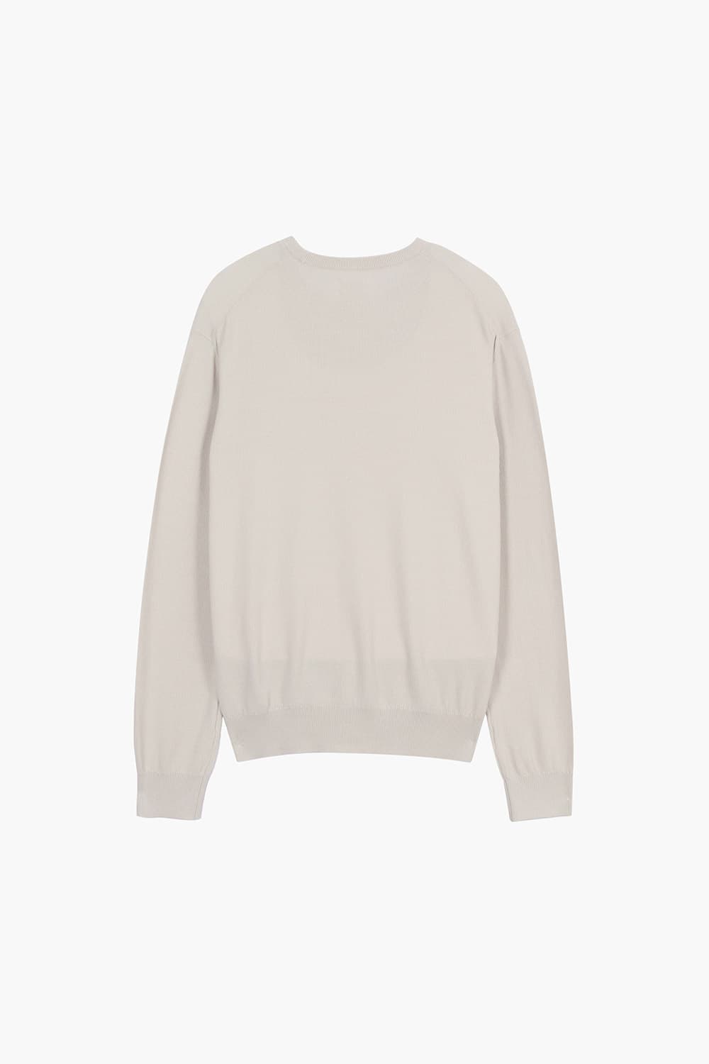 PIQUE 코튼 크루넥 106 라이트베이지 긴소매 니트