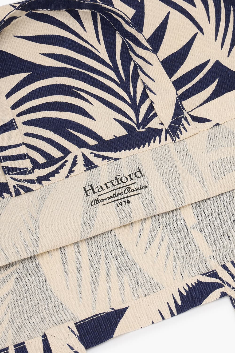 코튼 트로피컬 에코 101 다크네이비 토트백