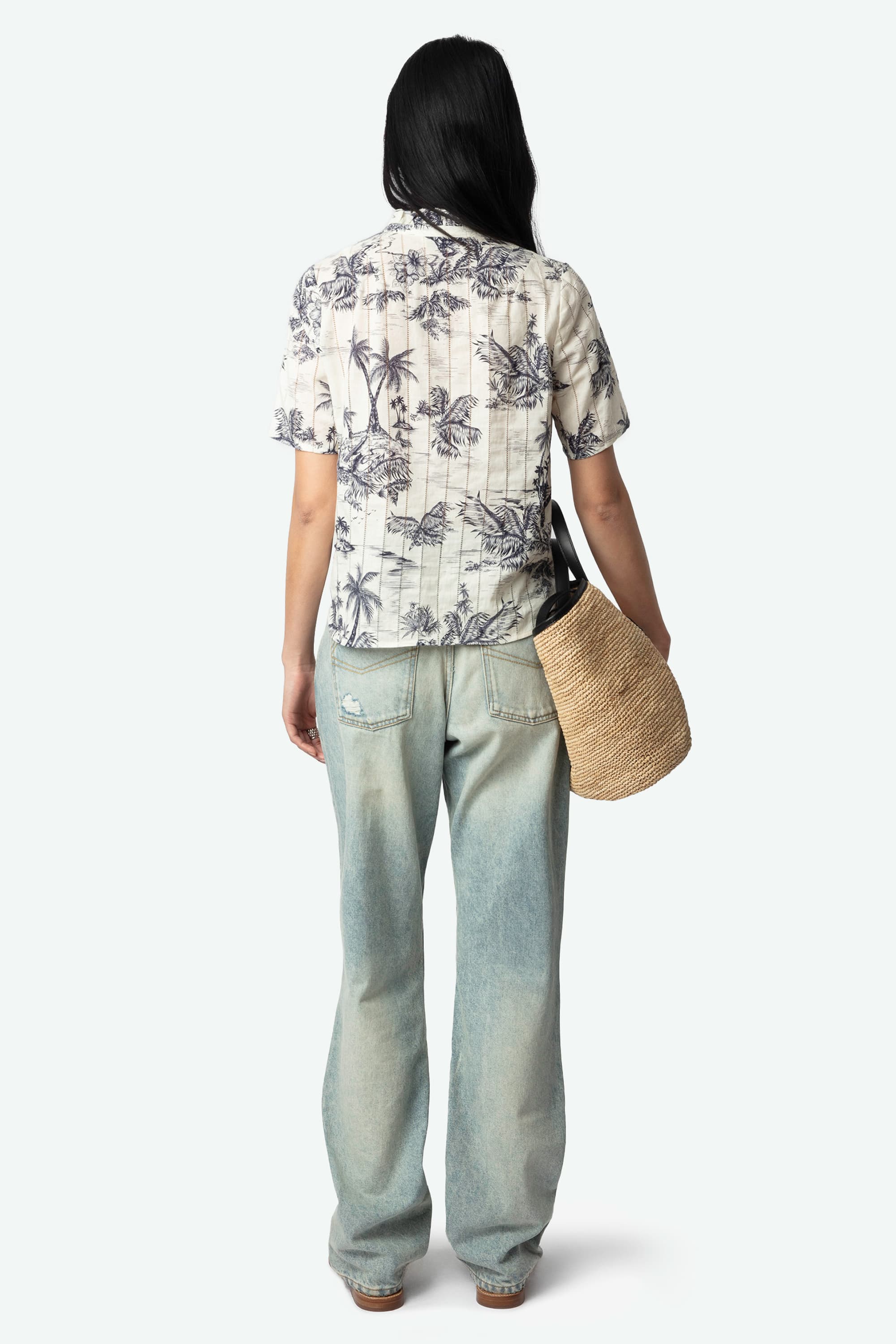 Topher Tropical Cotton Blouse