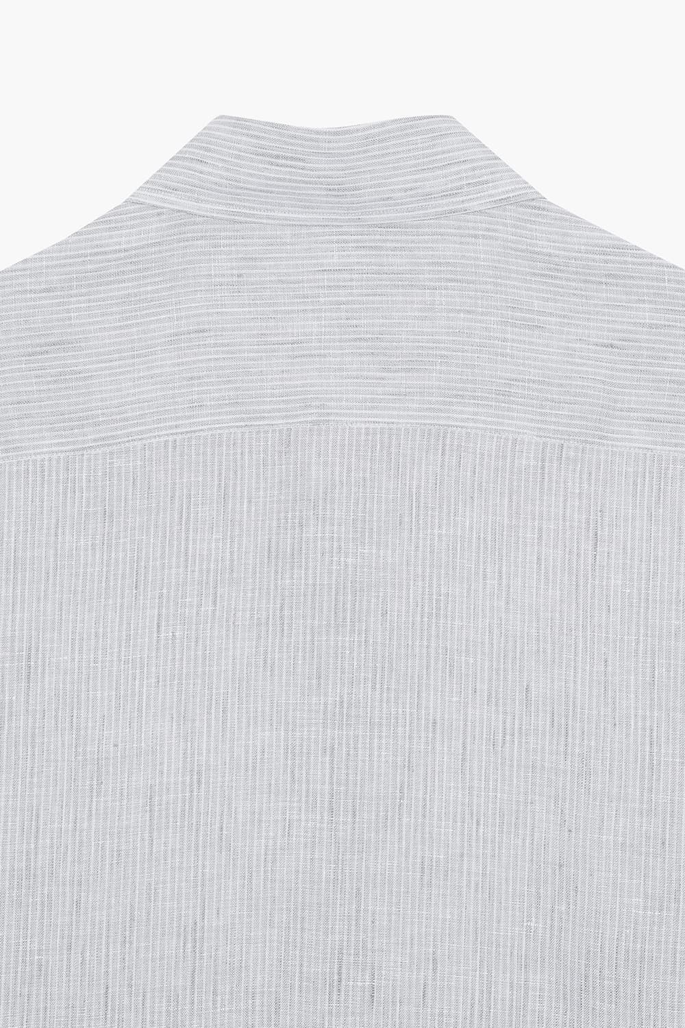 BEAULIEU 린넨 스트라이프 314 라이트그레이 셔츠