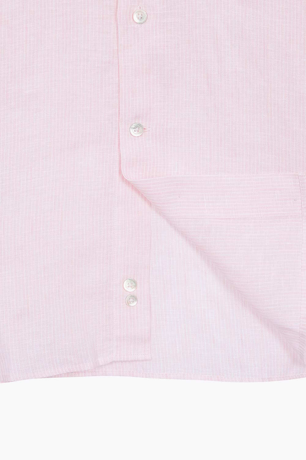 린넨 스트라이프 라이트핑크 셔츠