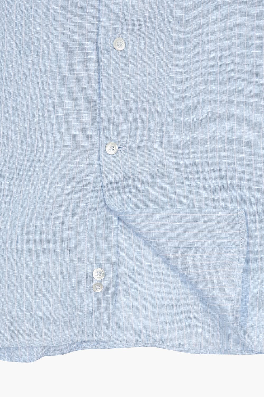 BEAULIEU 린넨 스트라이프 313 라이트블루 셔츠