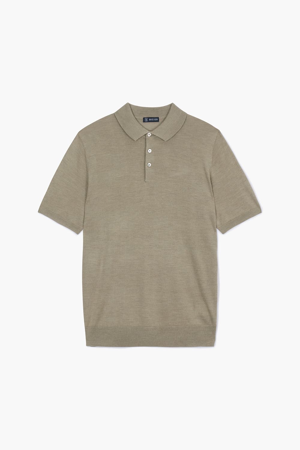 캐시미어 혼방 폴로 504 라이트브라운 반소매 니트