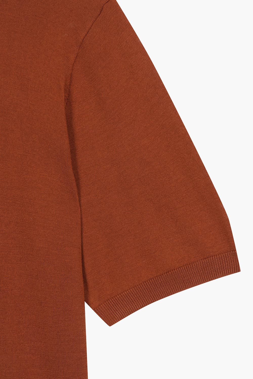 캐시미어 혼방 폴로 504 레드 반소매 니트