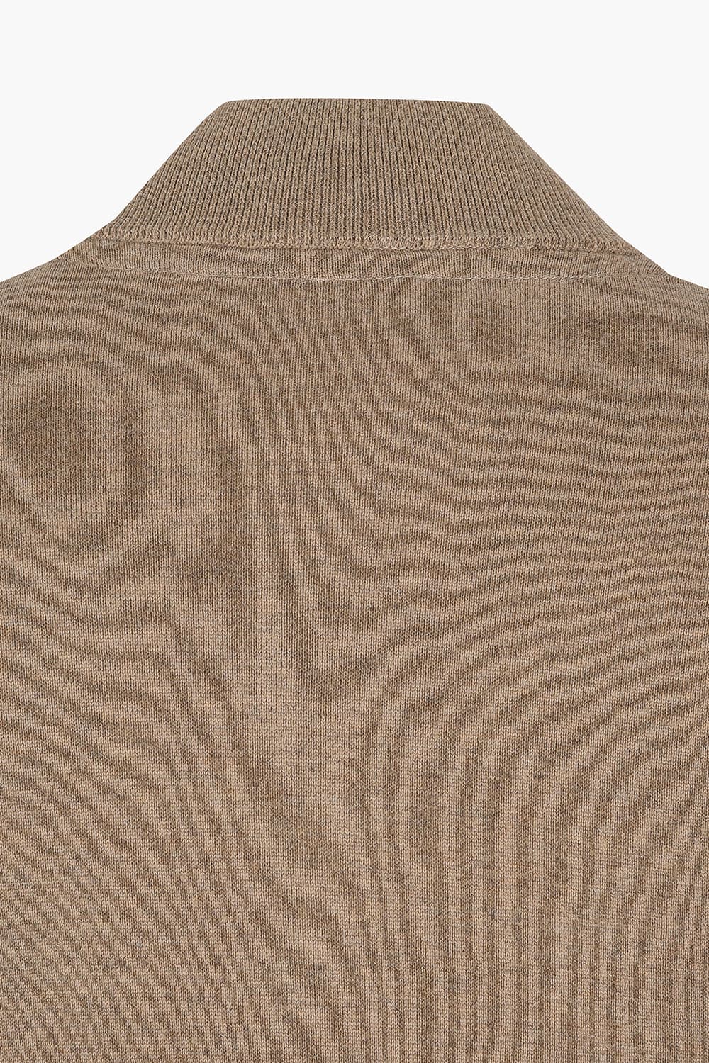 코튼 헨리넥 니트 브라운 집업