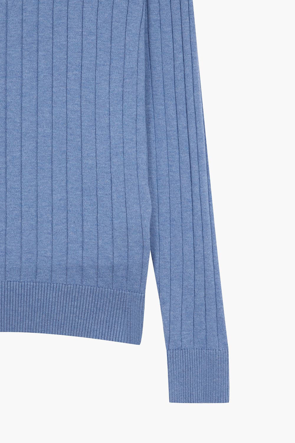 ROND 코튼 크루넥 103 블루 긴소매 니트