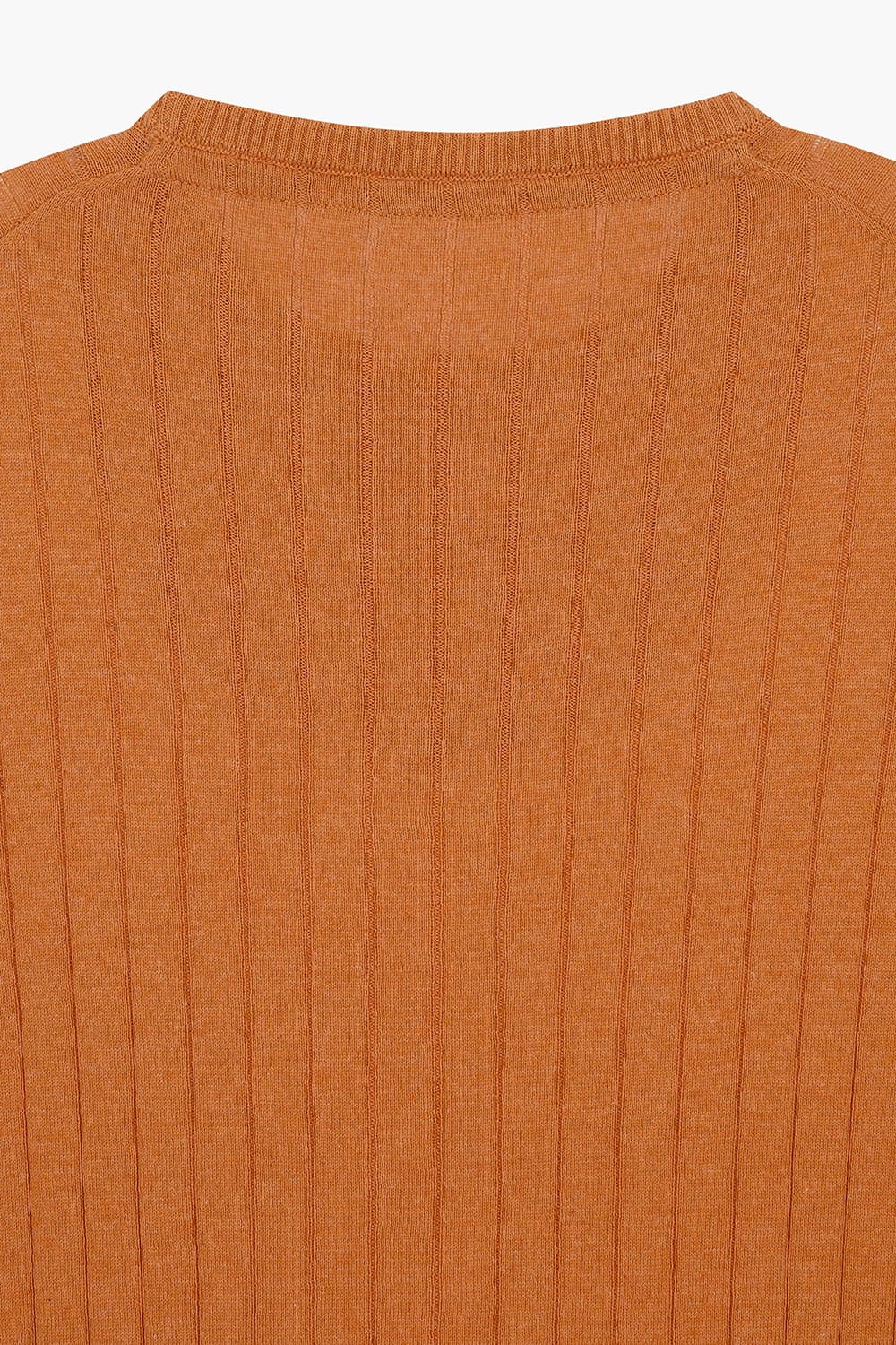 ROND 코튼 크루넥 103 오렌지 긴소매 니트