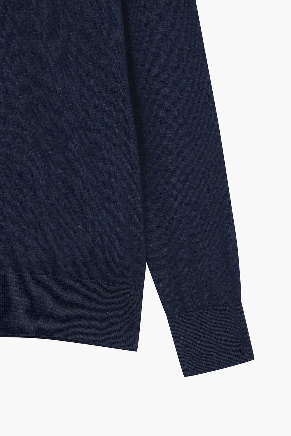 코튼 크루넥 다크네이비 긴소매 니트