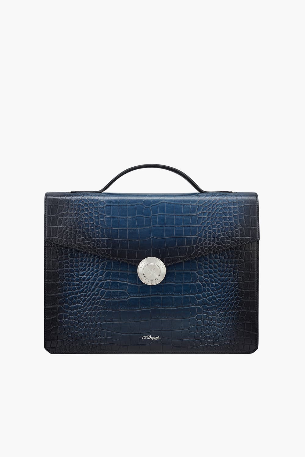 24 르글랑 아뜰리에 크로코패턴 브리프케이스 블루 CG191374Z