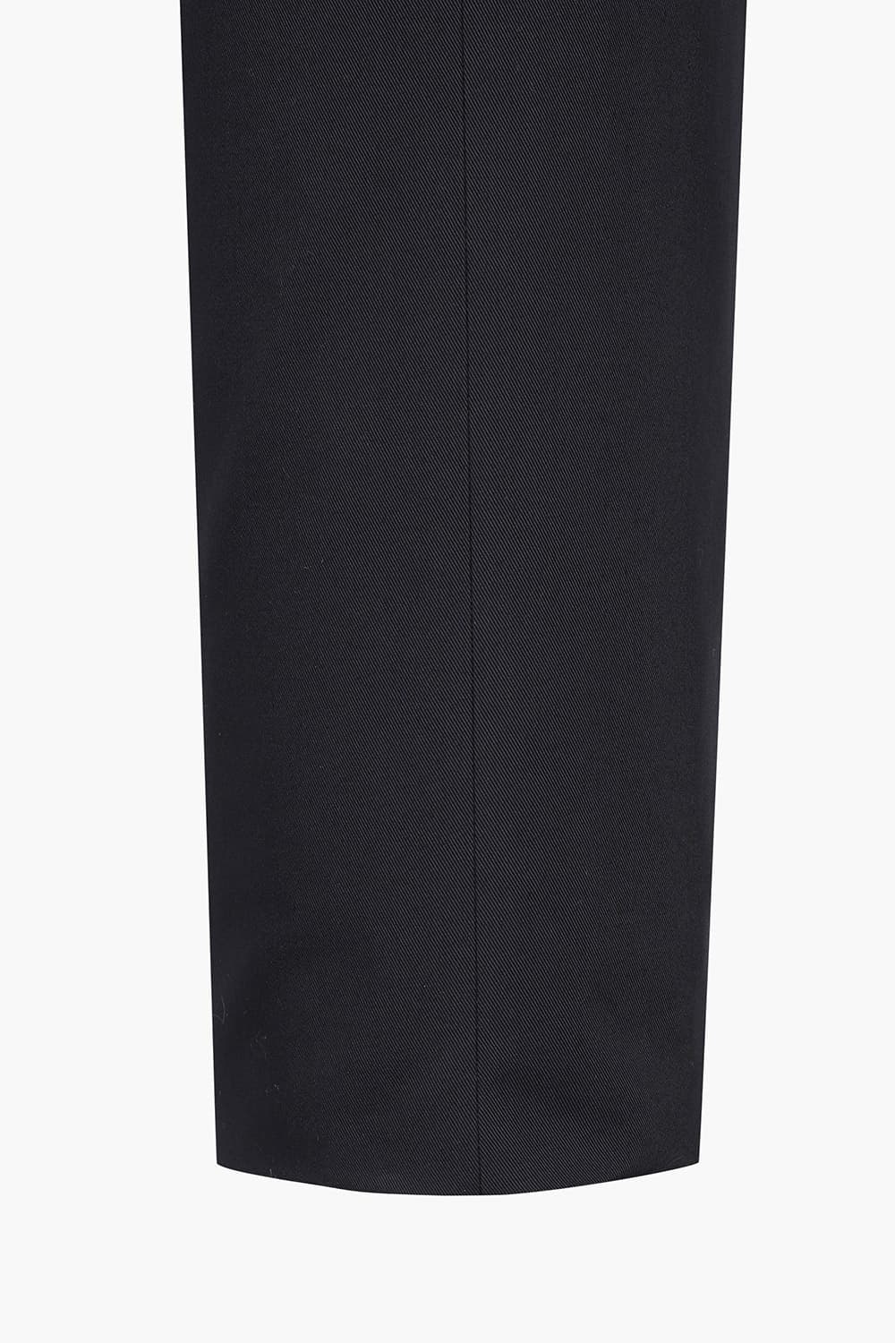 코튼 더블 핀턱 스트레이트 다크네이비 팬츠