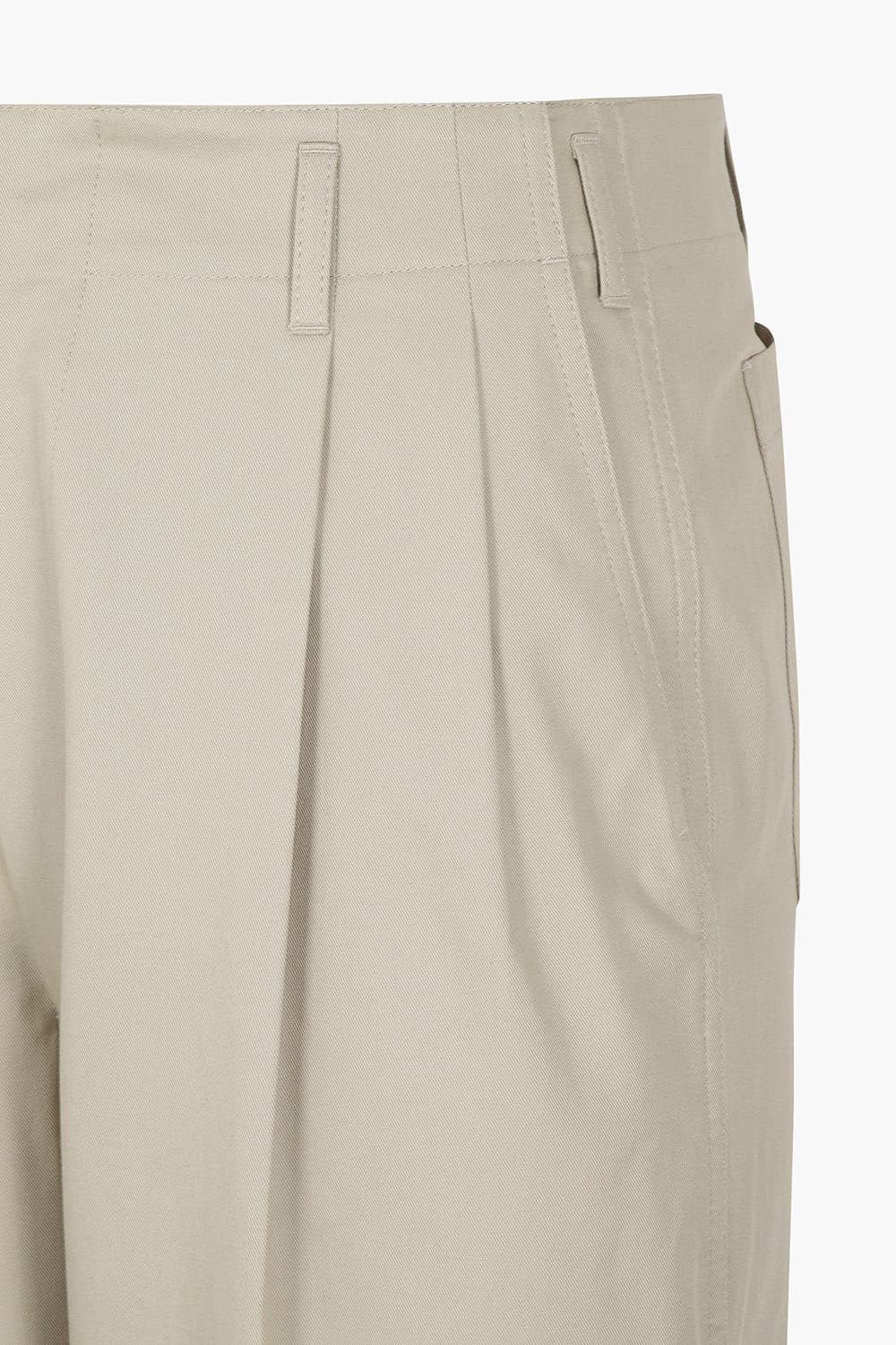 VENICE 코튼 더블 핀턱 와이드 102 베이지 팬츠