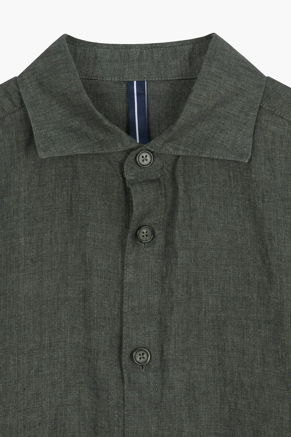 GIACCA 린넨 셔츠형 805 다크카키 캐주얼 자켓