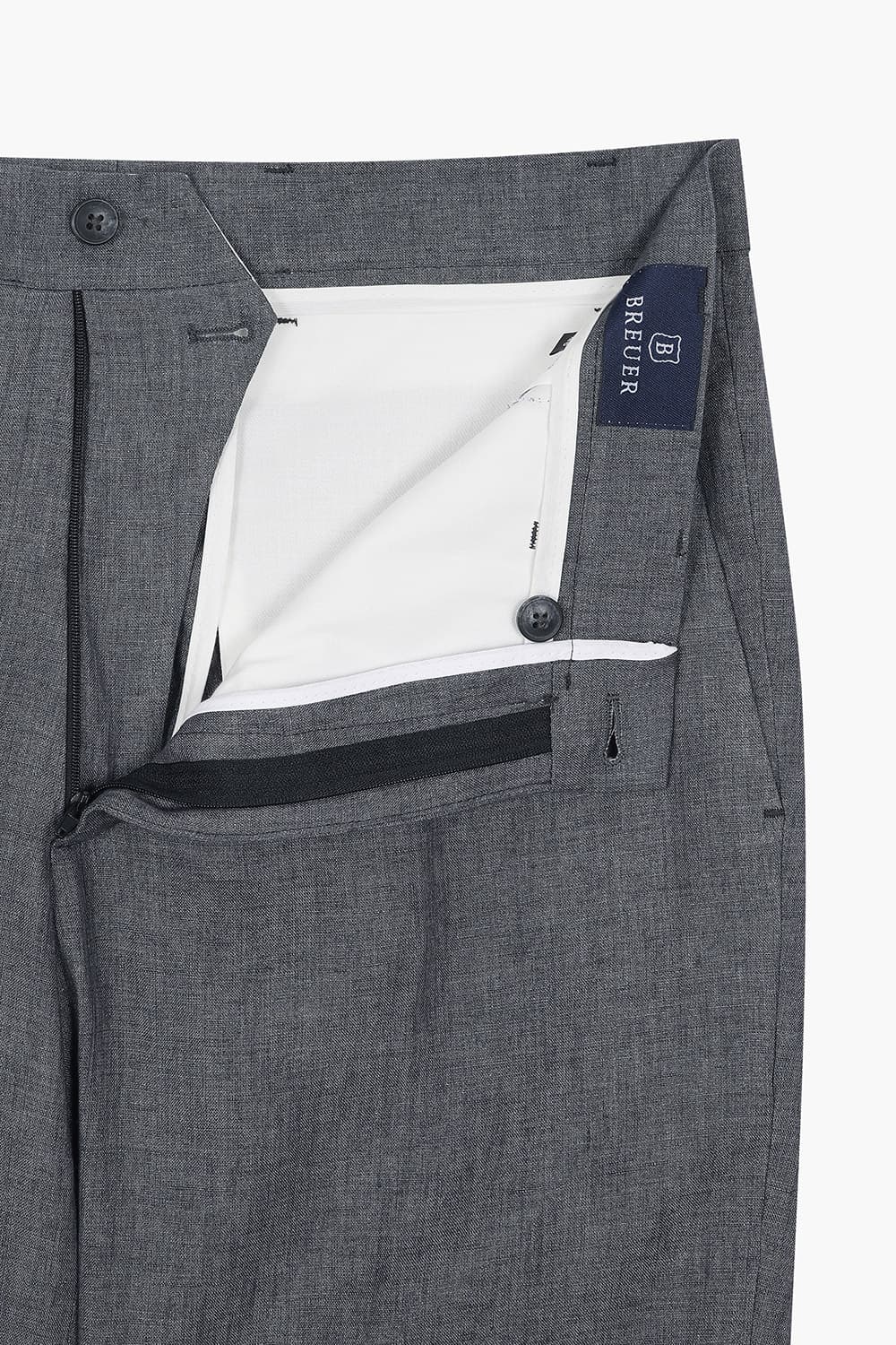 린넨 프리미엄 그레이 쇼츠