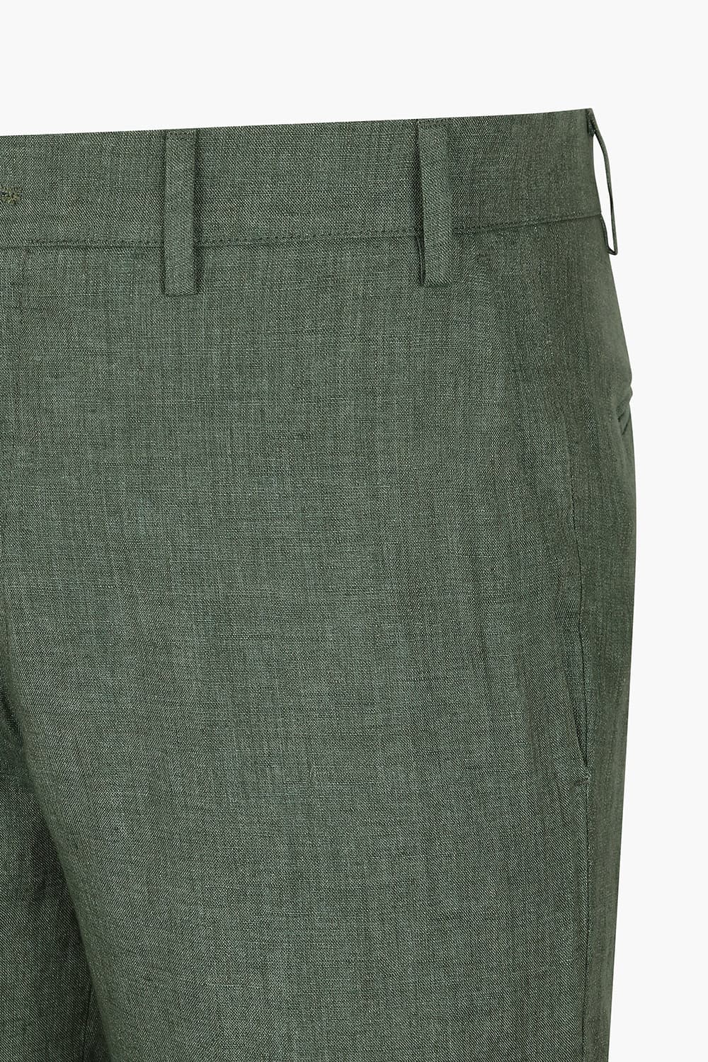 린넨 프리미엄 카키 쇼츠