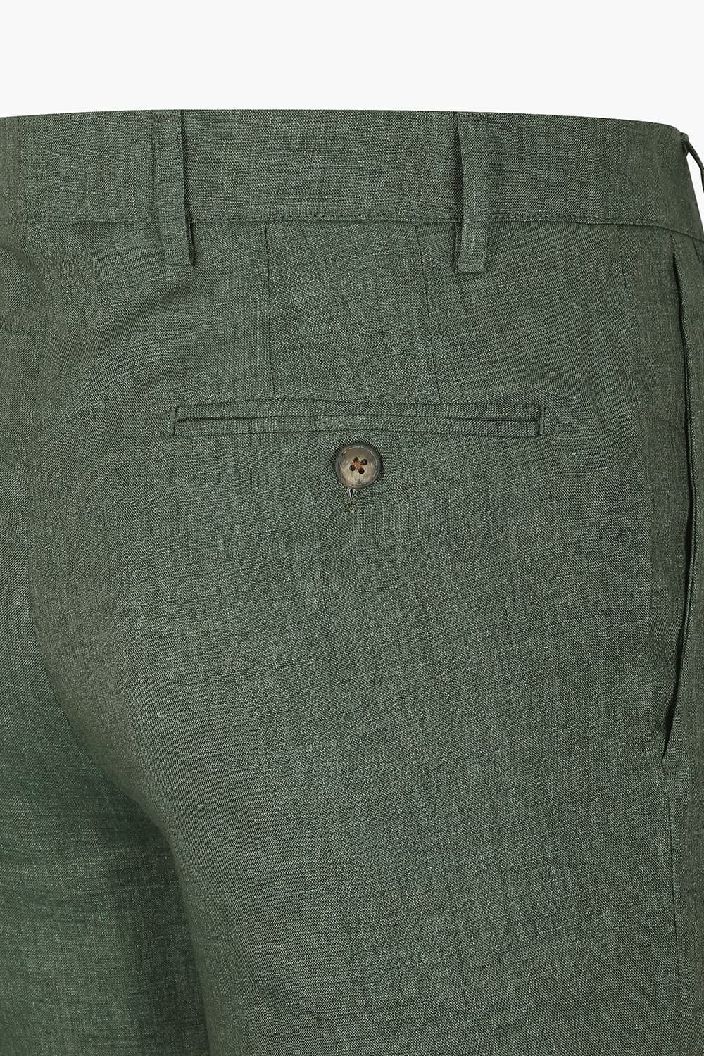 린넨 프리미엄 카키 쇼츠