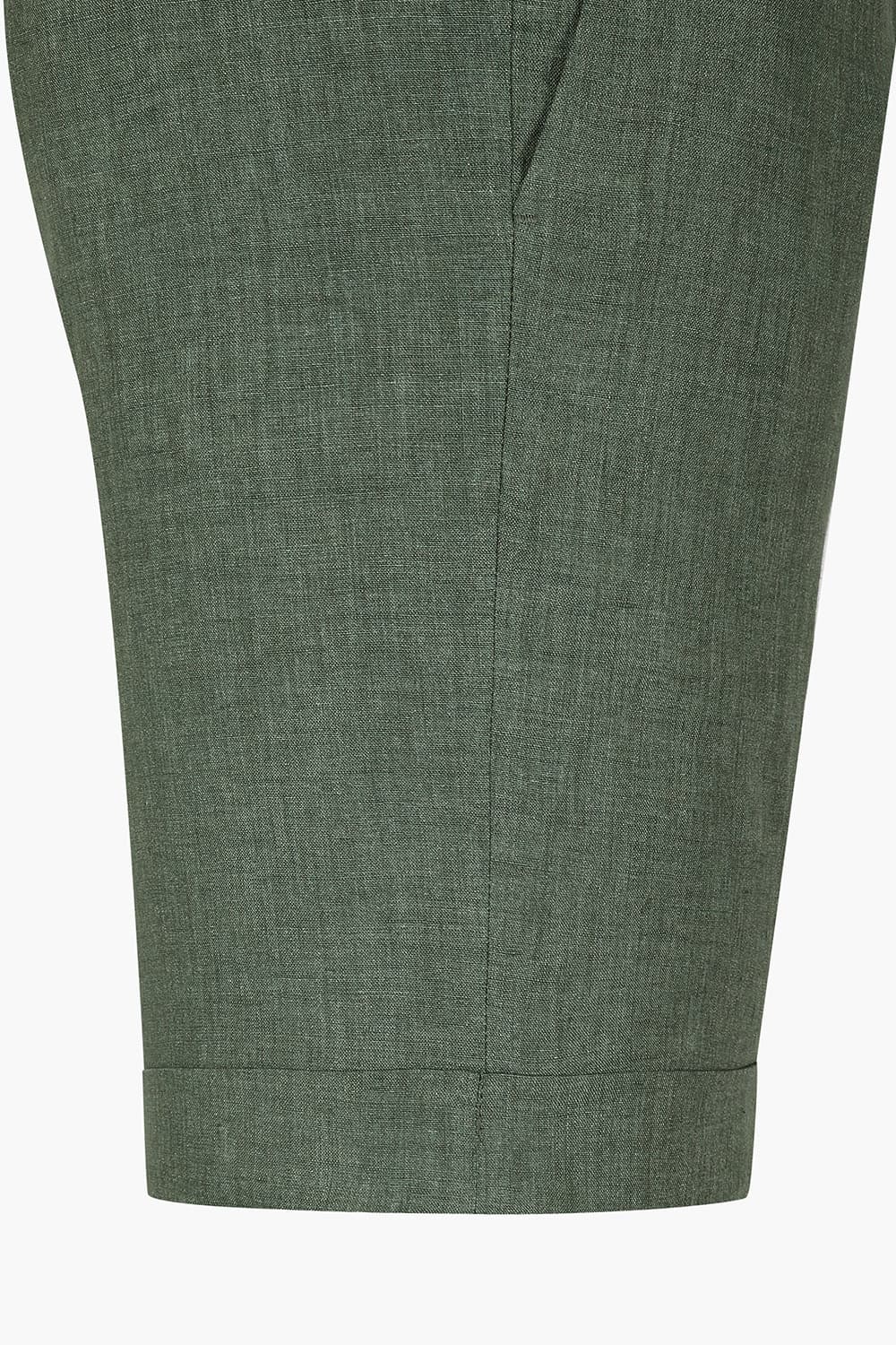 린넨 프리미엄 카키 쇼츠