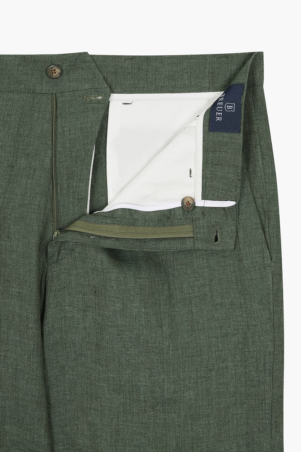 린넨 프리미엄 카키 쇼츠