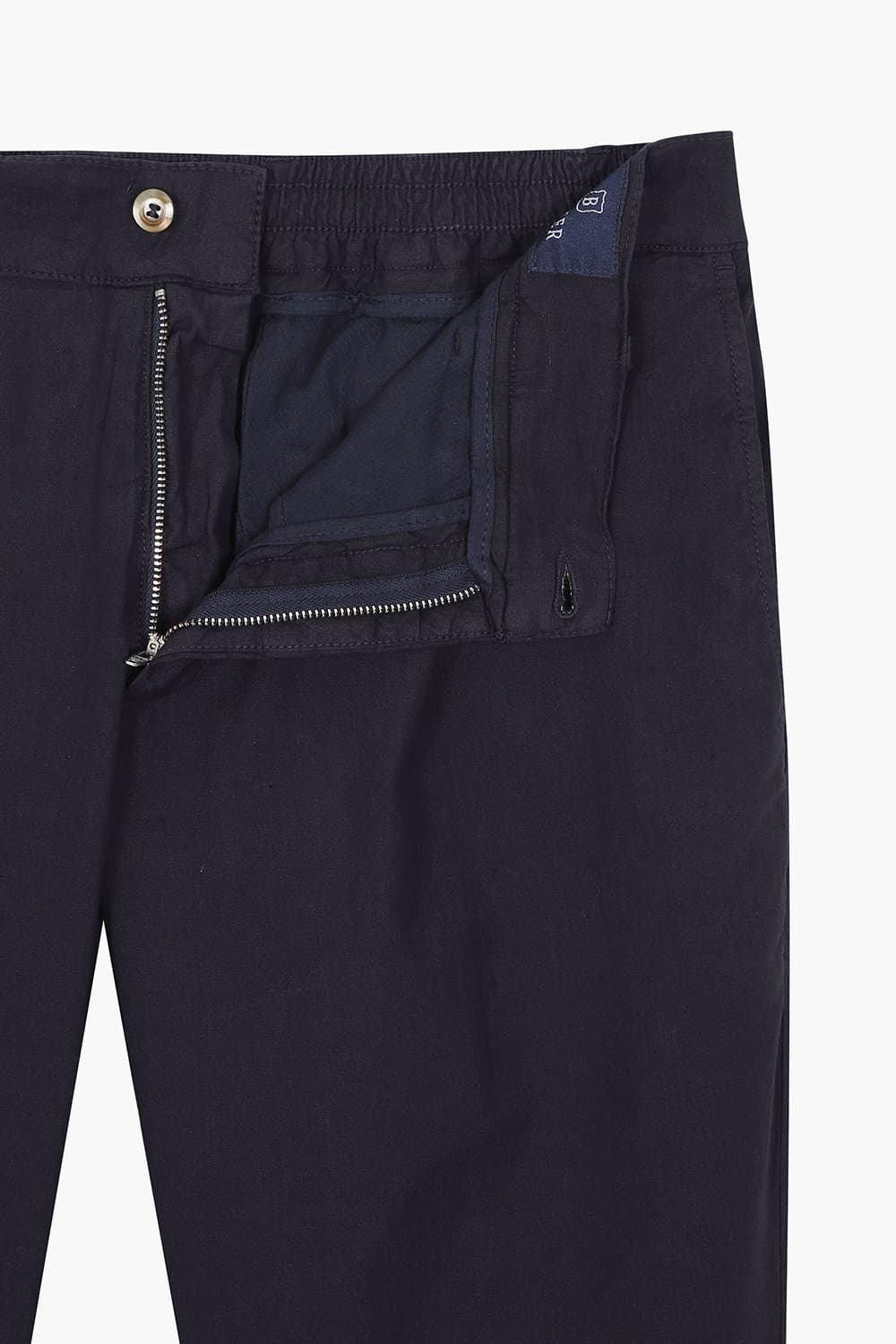 코튼 스트레이트 다크네이비 팬츠