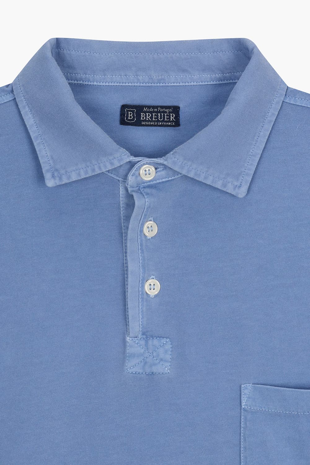 MC 코튼 버튼 다운 501 블루 반소매 티셔츠