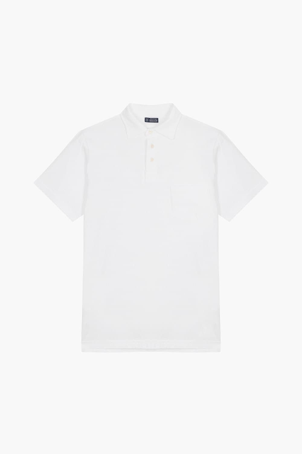 MC 코튼 버튼 다운 501 화이트 반소매 티셔츠