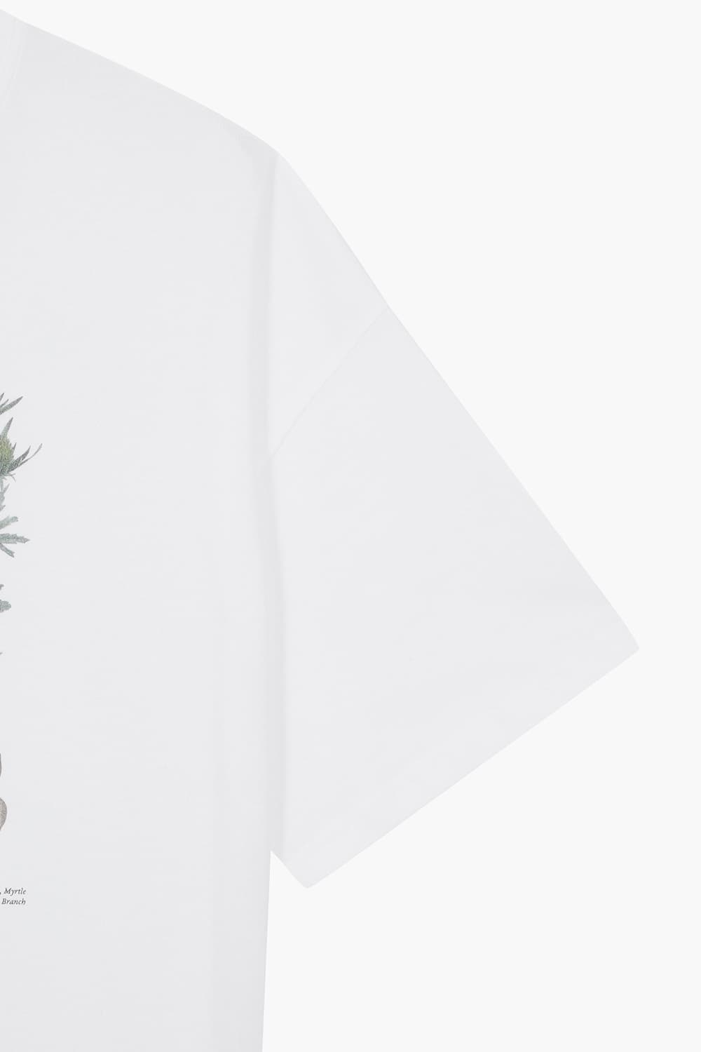 PRINTED T-SHIRT 코튼 스퀘어 프린트 102 화이트 반소매 티셔츠