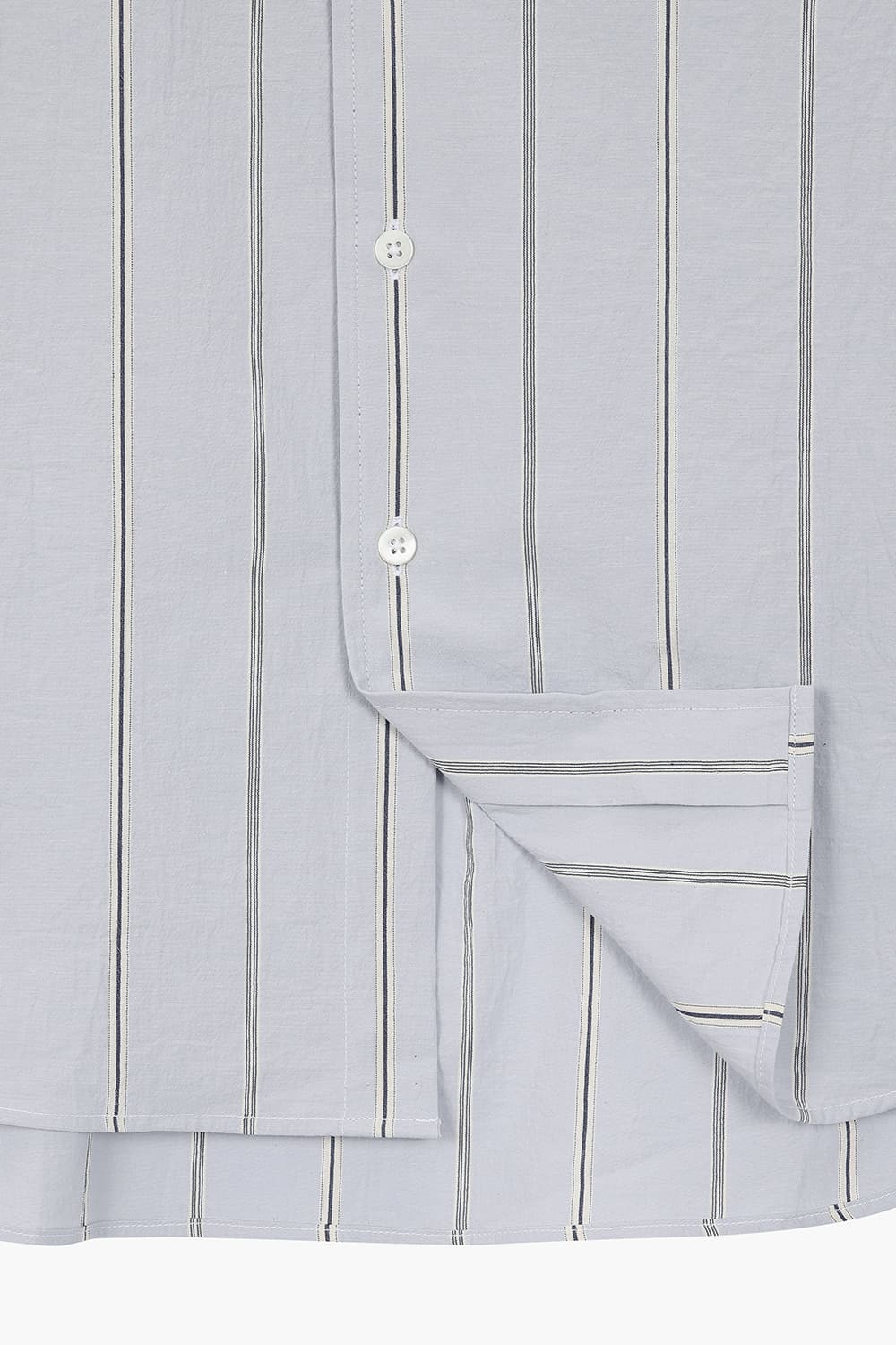 ARTIST 코튼 스트라이프 투 포켓 101 라이트블루 셔츠