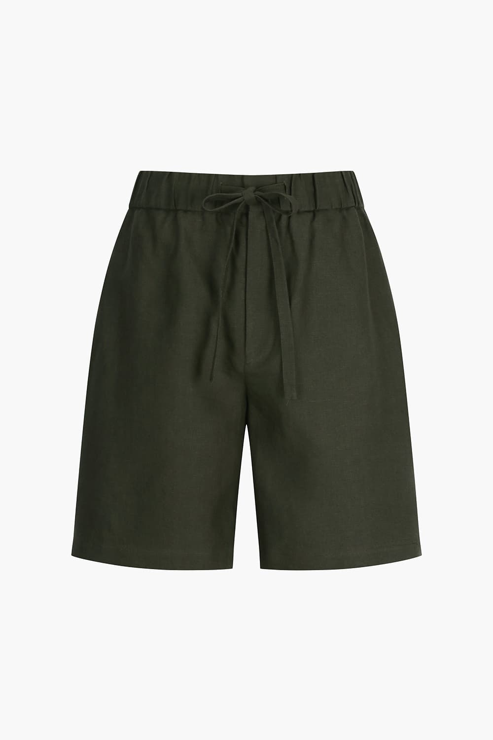 LOUNGE 울 드로우스트링 밴딩 101 다크카키 쇼츠