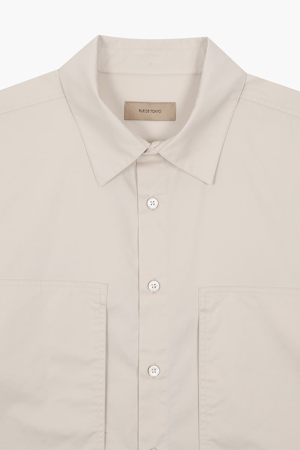 SKYLOR 코튼 투 포켓 108 라이트베이지 반소매 셔츠