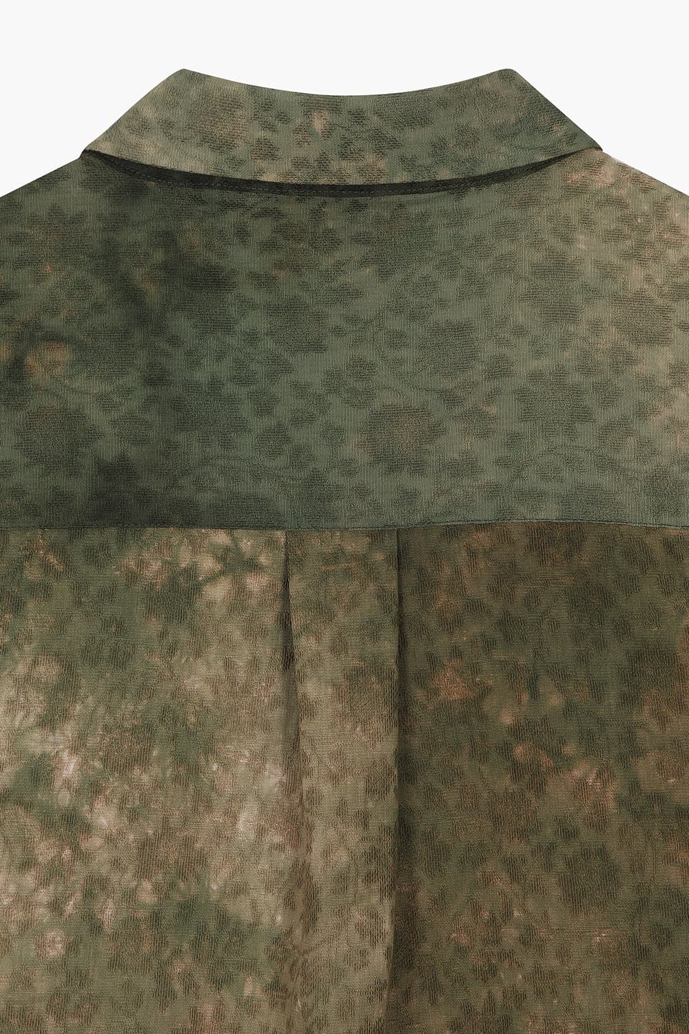 SYLVESTER 코튼 타이다이 105 카키 셔츠