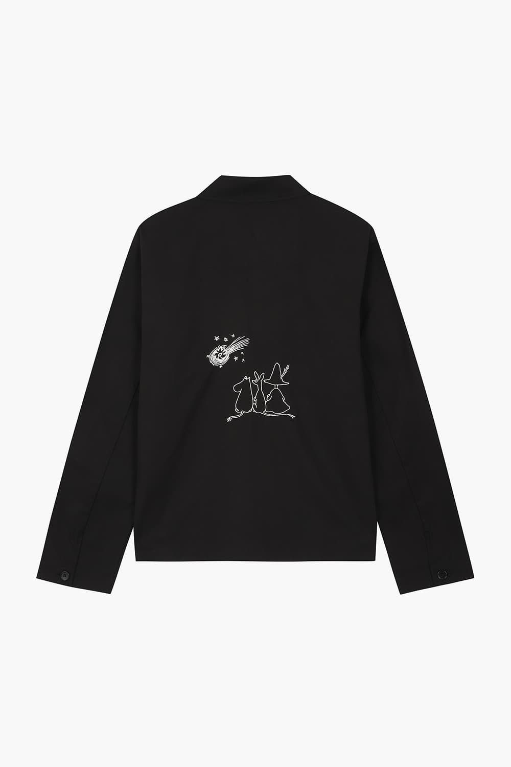 CAMERON 코튼 일러스트 트윌 101 블랙 캐주얼 자켓