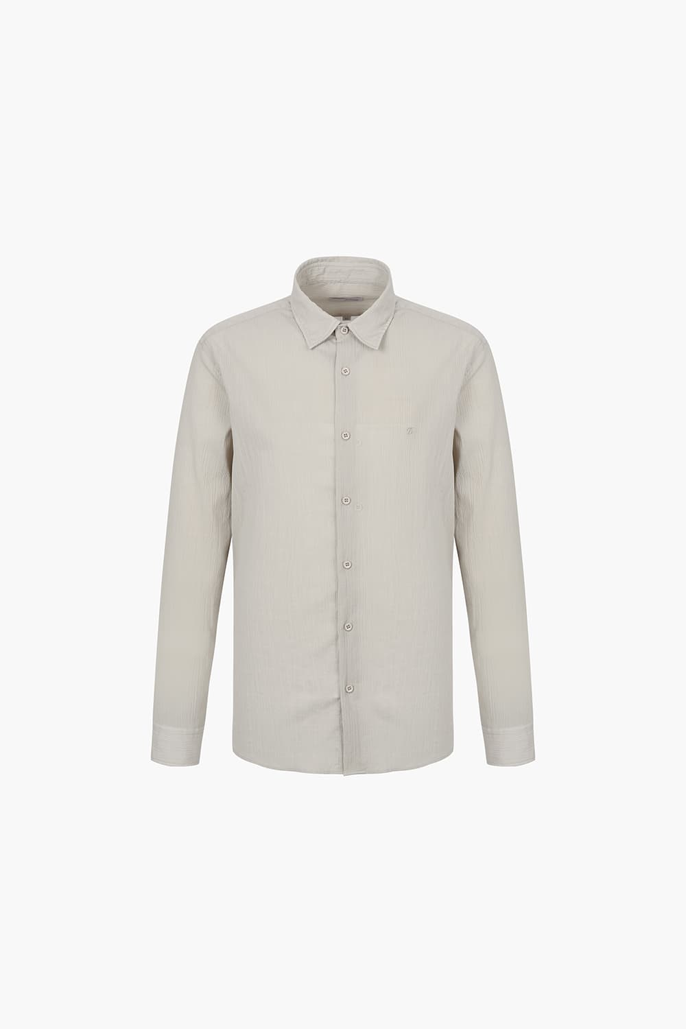 크리즈 보일 솔리드 345 뉴 캐주얼 핏 셔츠 베이지 SE5SM21LS345SBE