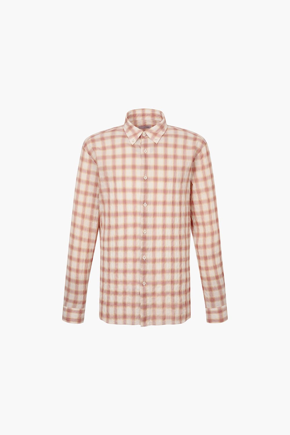 시어서커 체크 346 뉴 캐주얼 핏 셔츠 오렌지 SE5SM21LS346SOR