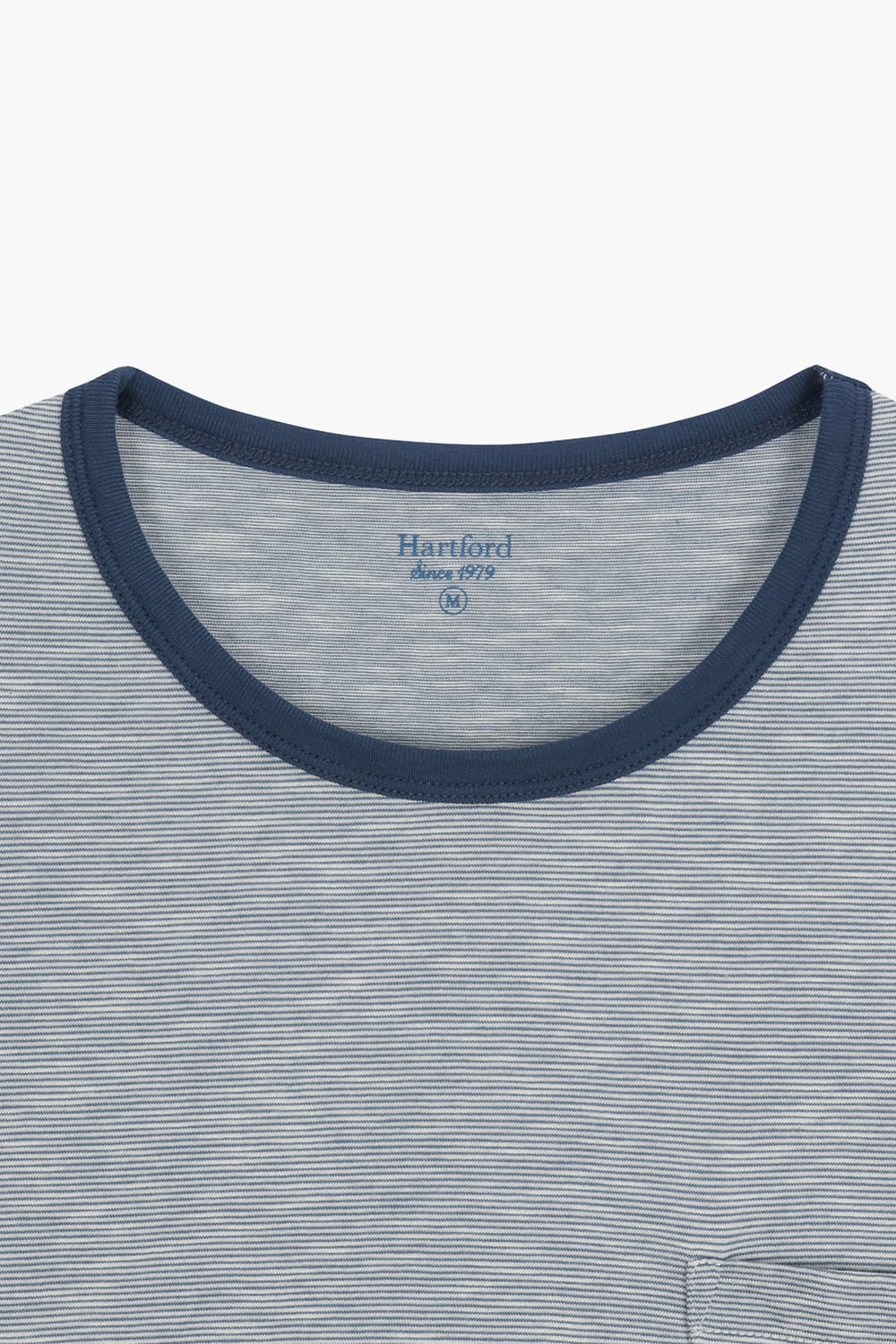 코튼 포켓 포인트 크루넥 506 네이비 반소매 티셔츠