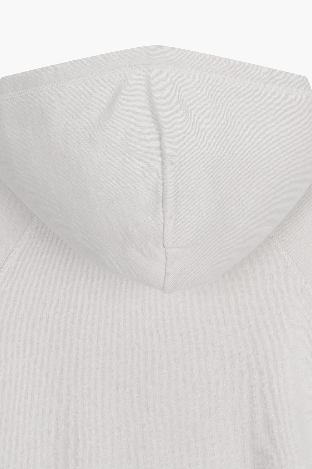 코튼 후드 라이트그레이 긴소매 티셔츠