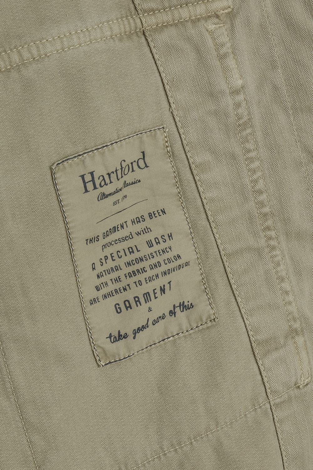 코튼 투 포켓 셔츠형 라이트카키 캐주얼 자켓