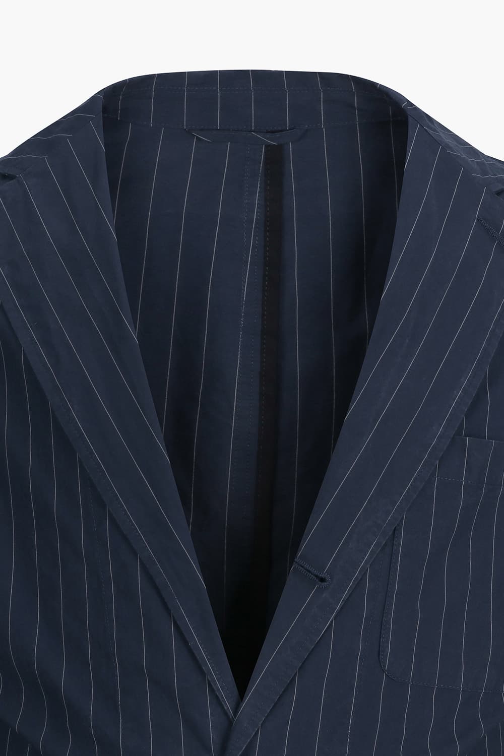 JONNY 코튼 스트라이프 101 다크네이비 테일러드 자켓