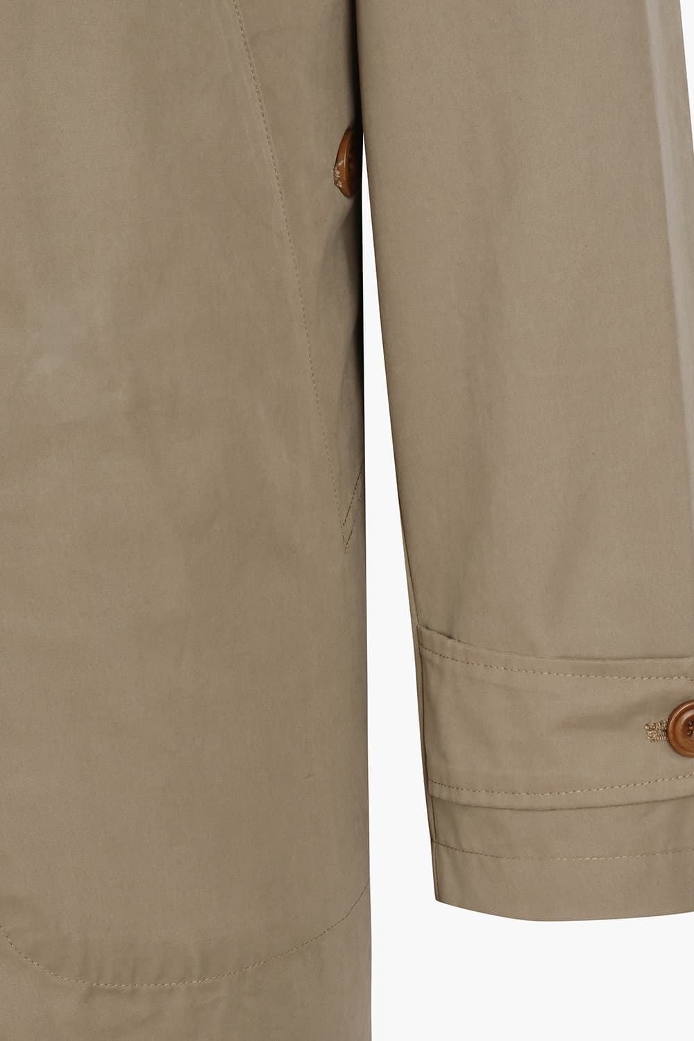 면 혼방 후드 롱 베이지 다운 점퍼