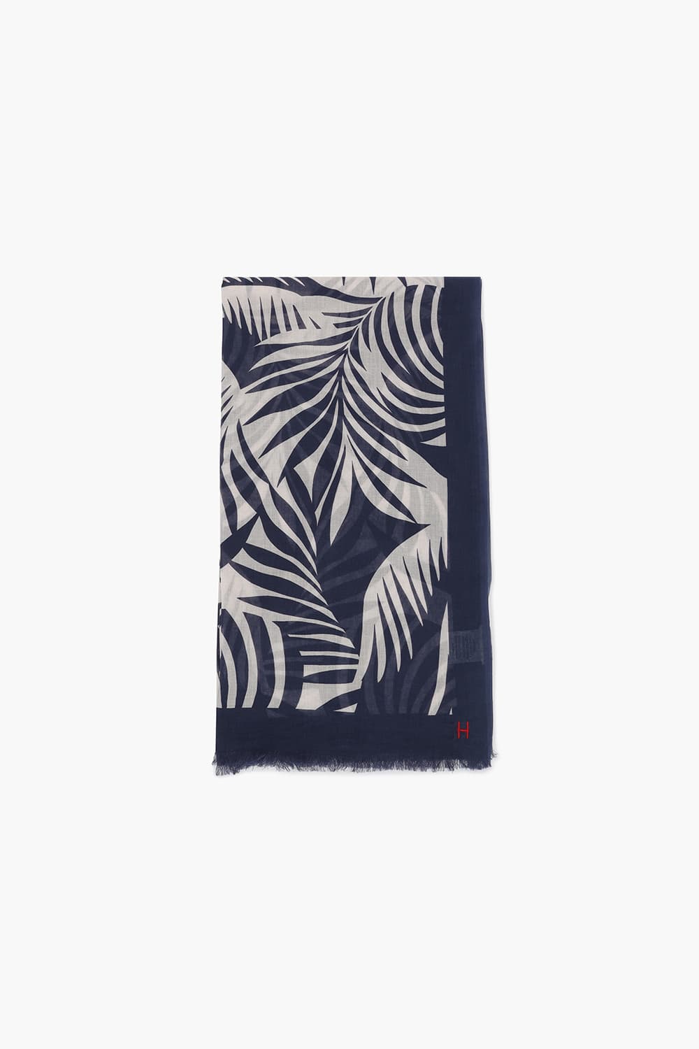 SARONG 코튼 트로피컬 패턴 103 네이비 스카프