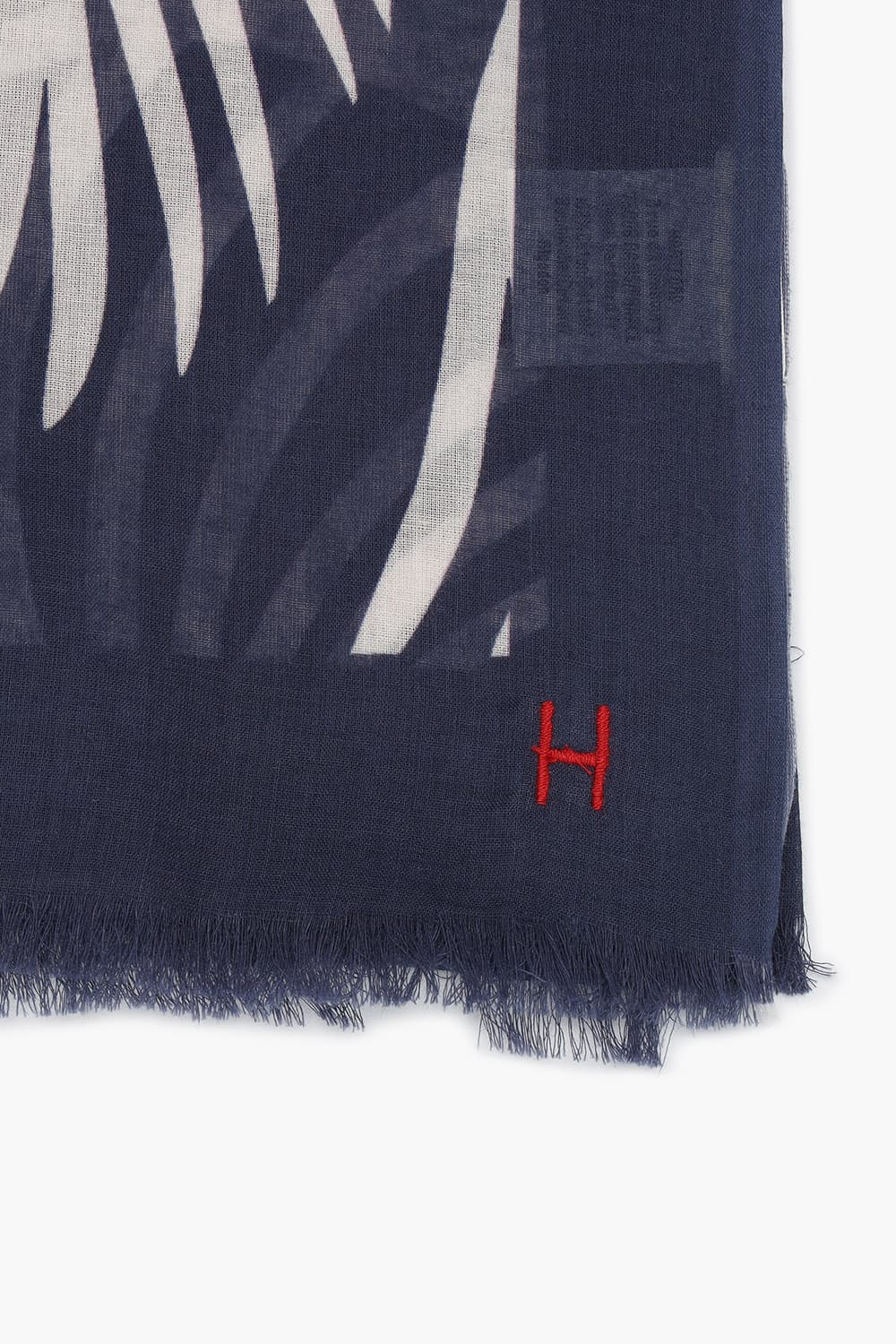 SARONG 코튼 트로피컬 패턴 103 네이비 스카프