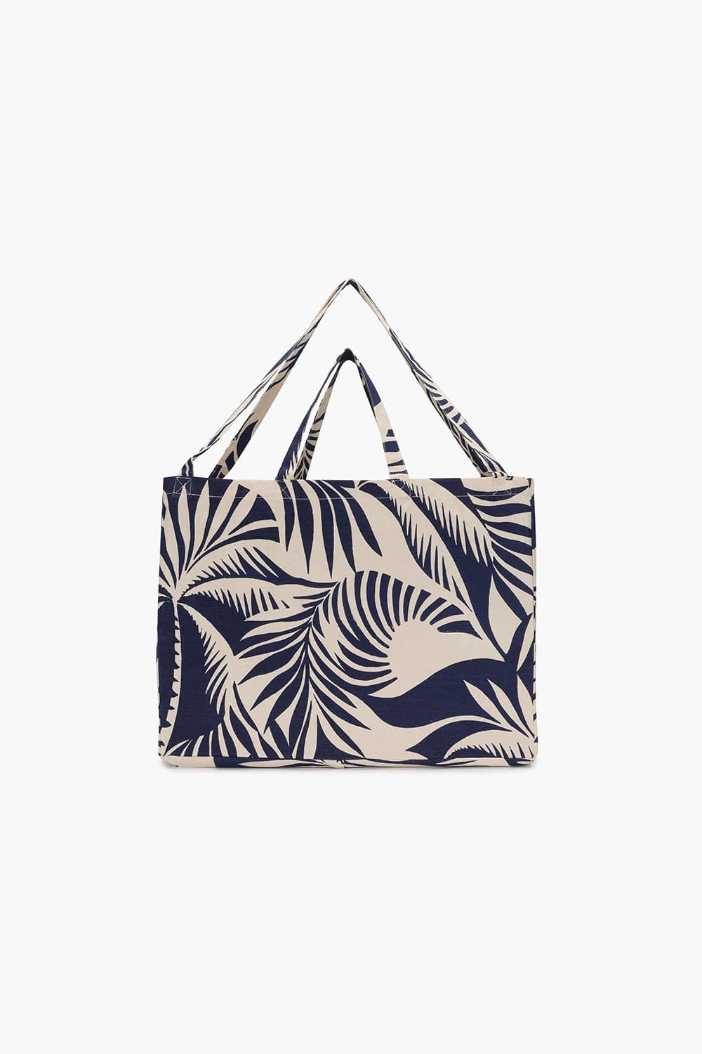 코튼 트로피컬 에코 101 다크네이비 토트백