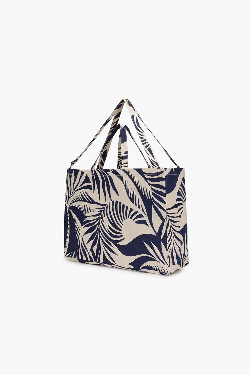 코튼 트로피컬 에코 101 다크네이비 토트백
