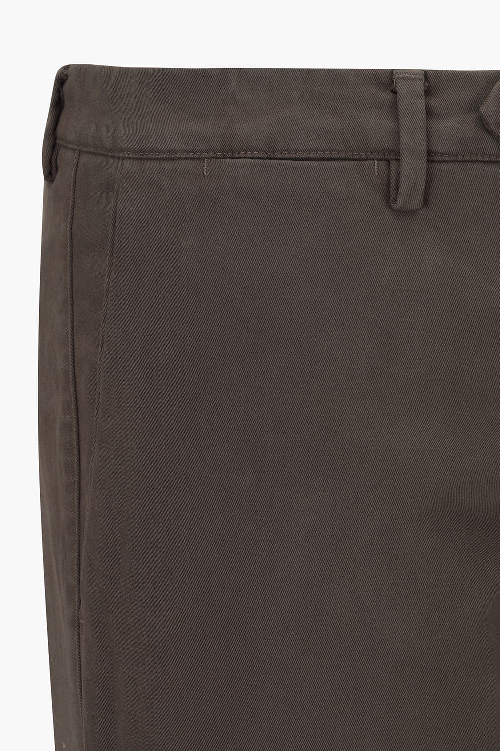 코튼 가먼트다잉 슬림 다크브라운 팬츠