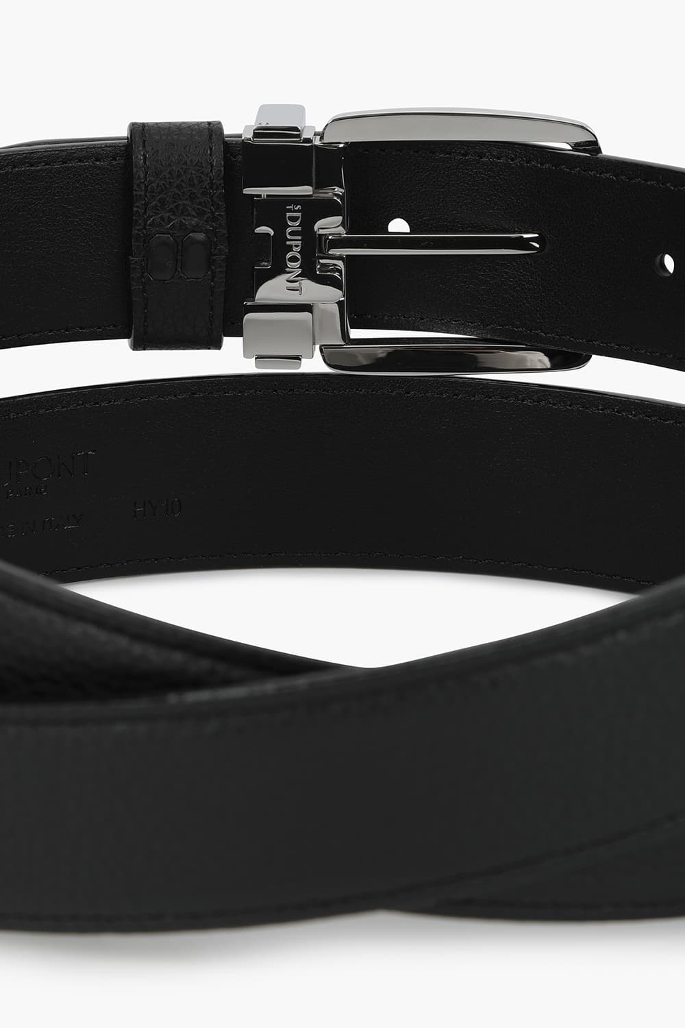 25 뉴 로고 핀 버클 팔라듐 35mm 블랙 그레인 벨트 CJ8350001Z